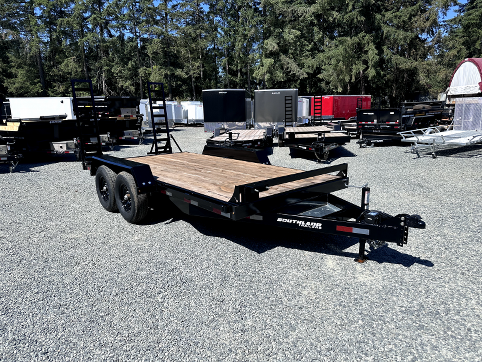 Photo of 2024 Southland 7X14' + 2' Beavertail 15,400LB GVW Equipment Trailer Standup Ramps