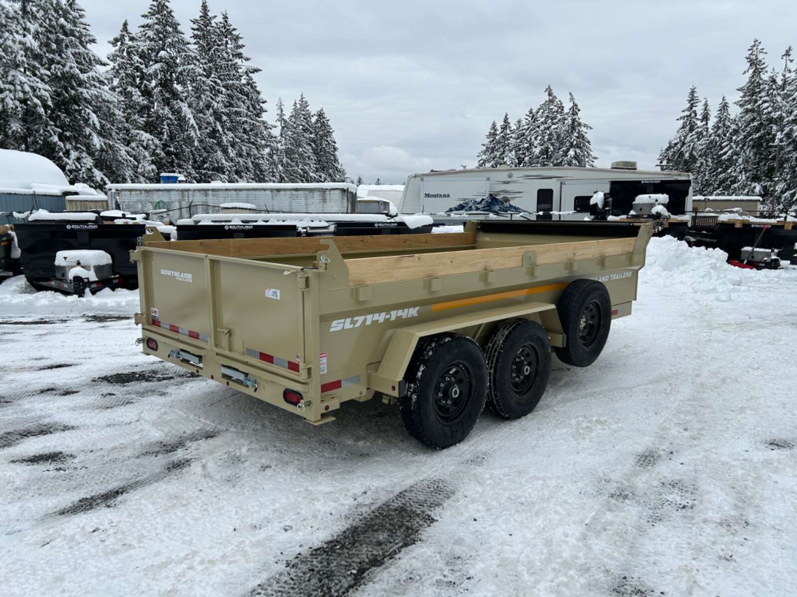 Photo of 2026 Southland 7X14 15,400LB GVW Dump Trailer - Sandstone