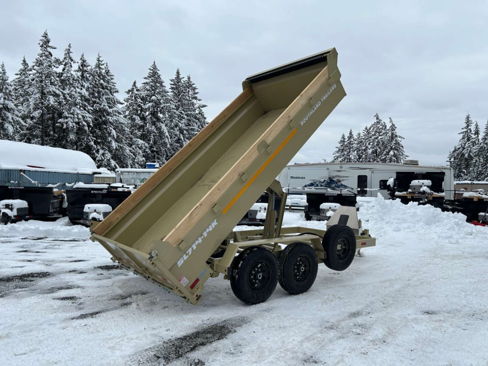 Photo of 2026 Southland 7X14 15,400LB GVW Dump Trailer - Sandstone
