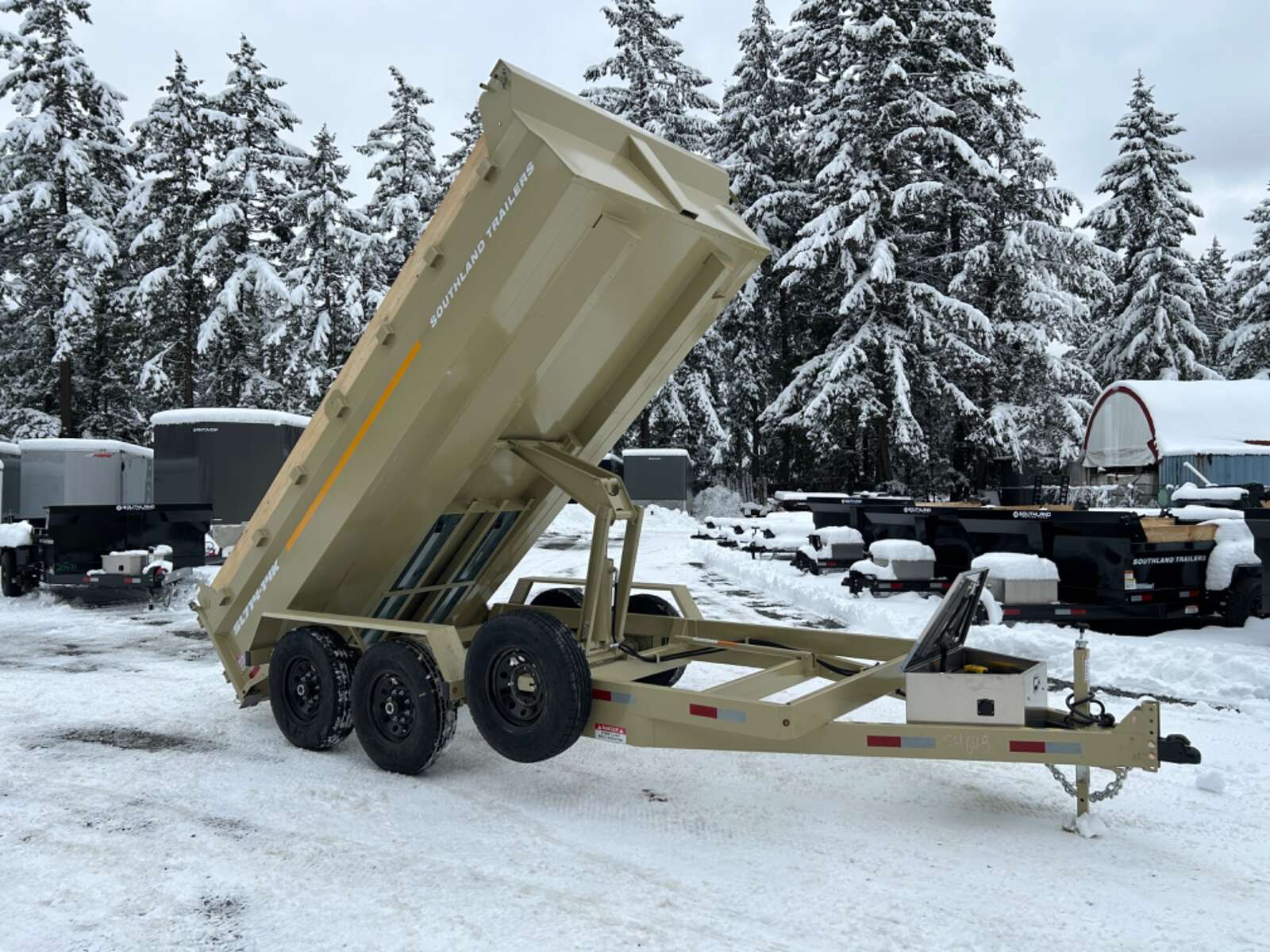 Photo of 2026 Southland 7X14 15,400LB GVW Dump Trailer - Sandstone