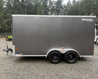 Thumbnail Photo of 2026 Royal 7x14 Flat Front Cargo Trailer - 7,700lb GVW - 78" Interior - Ramp Door 