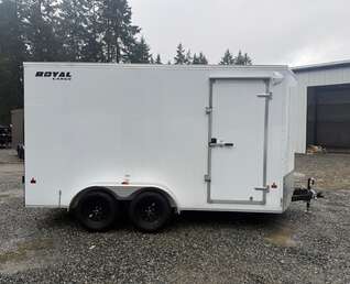 Thumbnail Photo of 2026 ROYAL 7X14 +V-NOSE 7,700LB GVW CARGO TRAILER - BARN DOORS 