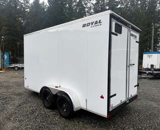 Thumbnail Photo of 2026 ROYAL 7X14 +V-NOSE 7,700LB GVW CARGO TRAILER - BARN DOORS 