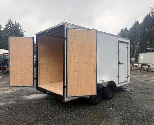 Thumbnail Photo of 2026 ROYAL 7X14 +V-NOSE 7,700LB GVW CARGO TRAILER - BARN DOORS 