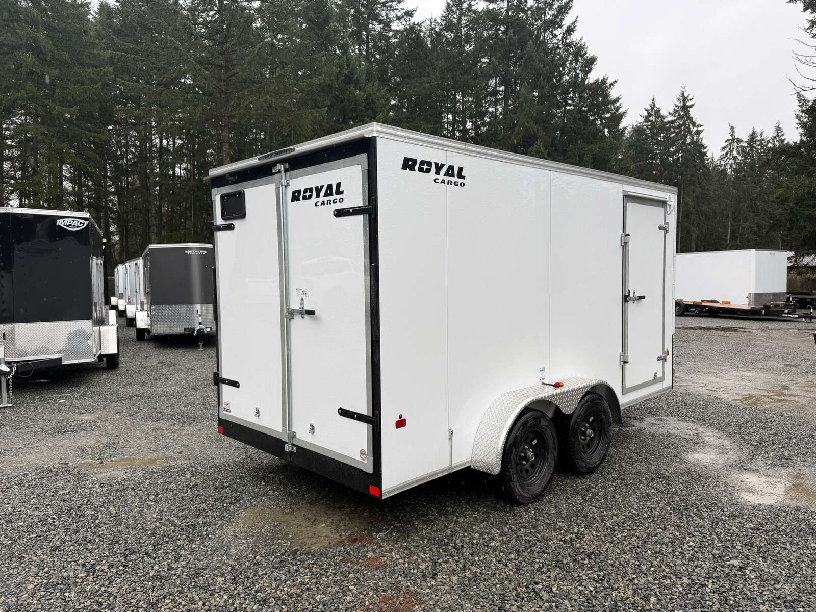 Photo of 2026 ROYAL 7X14 FLAT FRONT - 7,700LB GVW CARGO TRAILER - BARN DOORS 