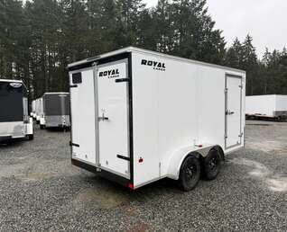 Thumbnail Photo of 2026 ROYAL 7X14 FLAT FRONT - 7,700LB GVW CARGO TRAILER - BARN DOORS 