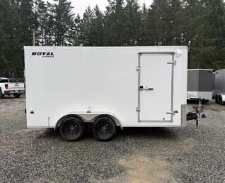 Thumbnail Photo of 2026 ROYAL 7X14 FLAT FRONT - 7,700LB GVW CARGO TRAILER - BARN DOORS 