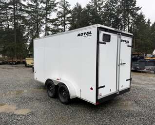 Thumbnail Photo of 2026 ROYAL 7X14 FLAT FRONT - 7,700LB GVW CARGO TRAILER - BARN DOORS 