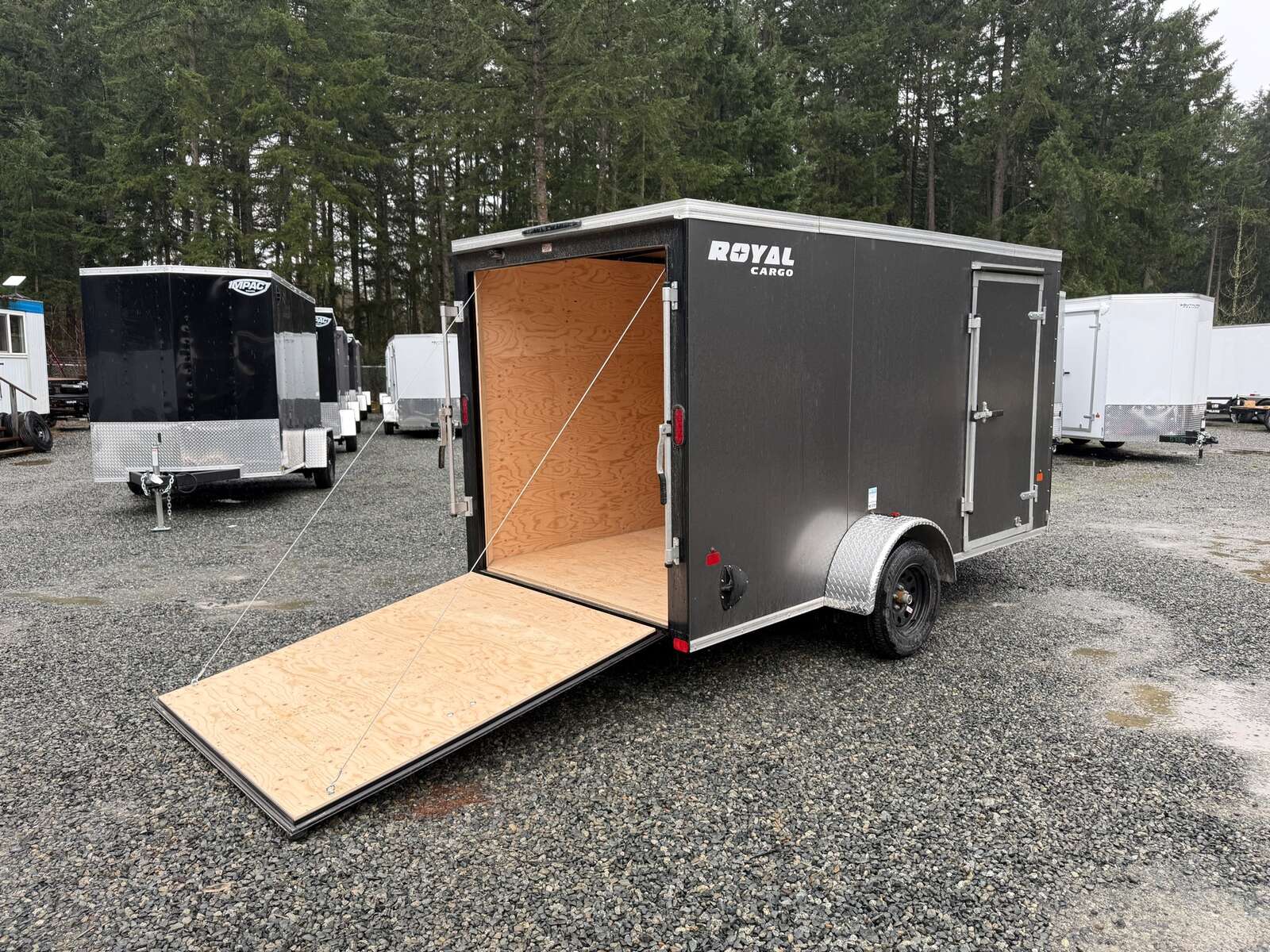 Photo of 2026 ROYAL 6X12 + V-NOSE 2,990LB GVW CARGO TRAILER - RAMP DOOR 