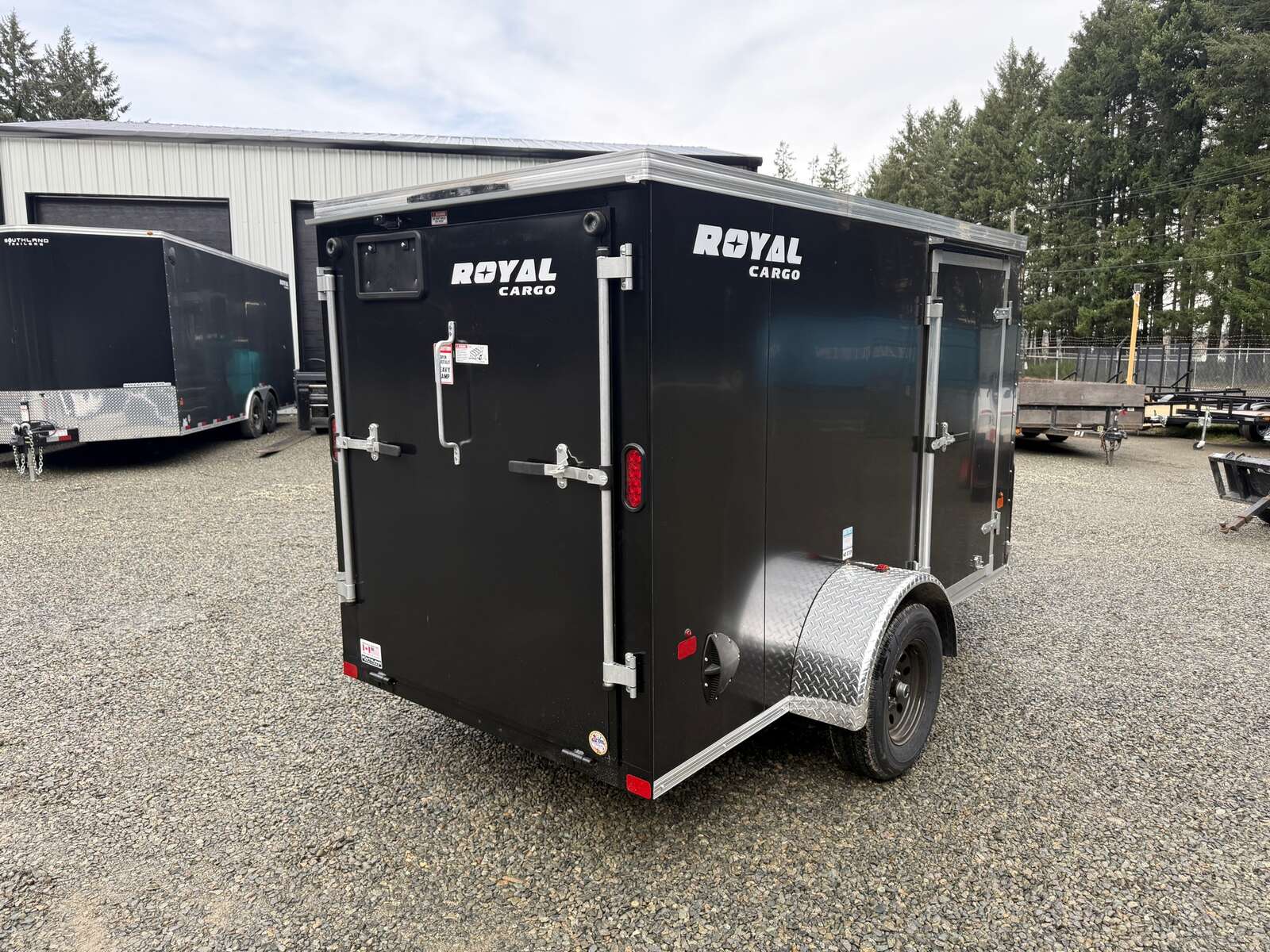 Photo of 2026 5X10 +V-NOSE 2,990LB GVW CARGO TRAILER - SIDE DOOR - REAR RAMP DOOR 