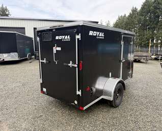 Thumbnail Photo of 2026 5X10 +V-NOSE 2,990LB GVW CARGO TRAILER - SIDE DOOR - REAR RAMP DOOR 