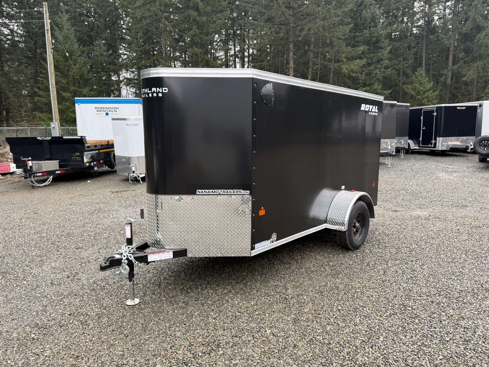 Photo of 2026 5X10 +V-NOSE 2,990LB GVW CARGO TRAILER - SIDE DOOR - REAR RAMP DOOR 