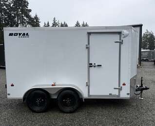 Thumbnail Photo of Used 2025 6X12 +V-Nose 7,700LB GVW Cargo Trailer - Barn Doors 