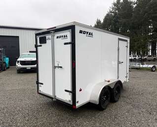 Thumbnail Photo of Used 2025 6X12 +V-Nose 7,700LB GVW Cargo Trailer - Barn Doors 