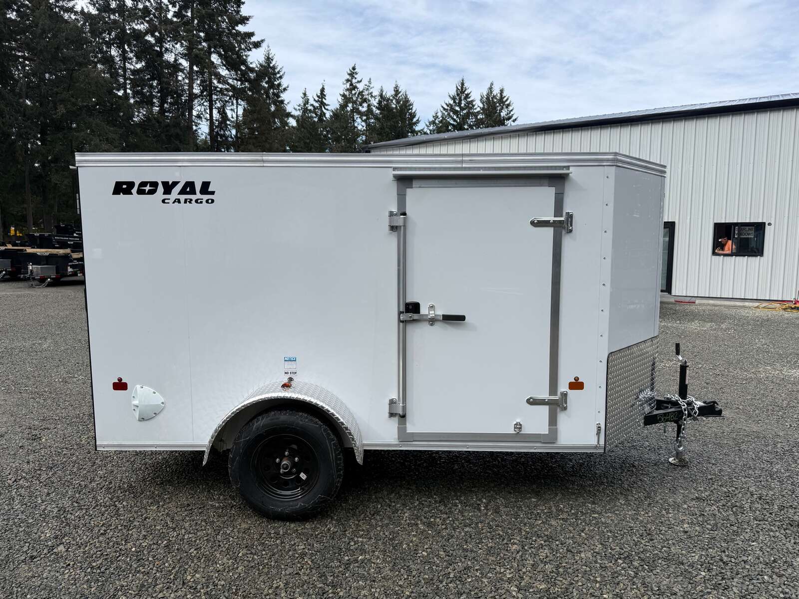 Photo of 2026 Royal 5x10 +V-Nose 2,990lb GVW Cargo Trailer - Side Door - Rear Ramp Door 