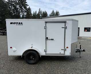 Thumbnail Photo of 2026 Royal 5x10 +V-Nose 2,990lb GVW Cargo Trailer - Side Door - Rear Ramp Door 