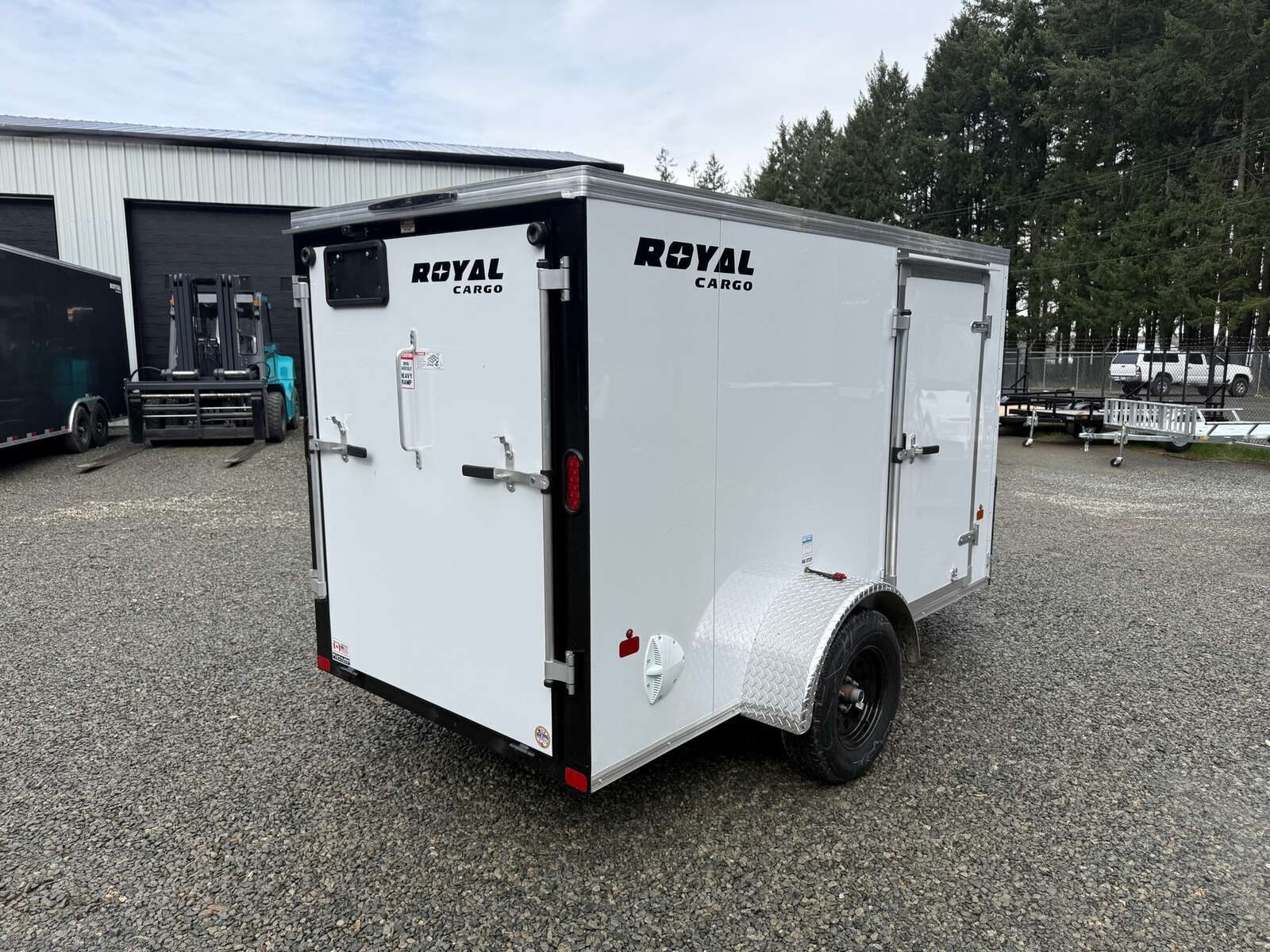 Photo of 2026 Royal 5x10 +V-Nose 2,990lb GVW Cargo Trailer - Side Door - Rear Ramp Door 