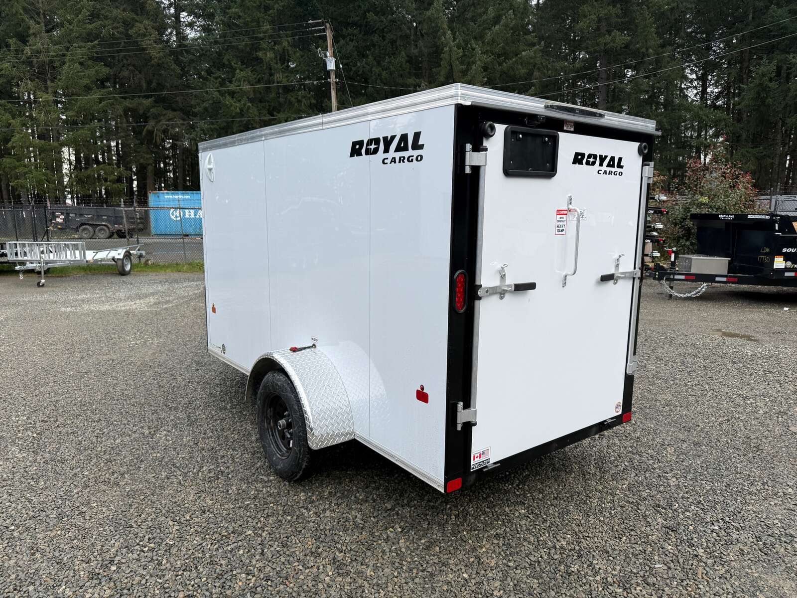 Photo of 2026 Royal 5x10 +V-Nose 2,990lb GVW Cargo Trailer - Side Door - Rear Ramp Door 