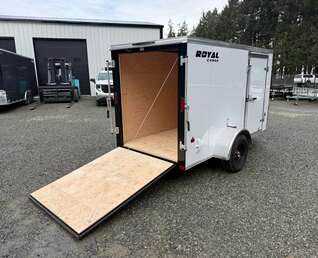 Thumbnail Photo of 2026 Royal 5x10 +V-Nose 2,990lb GVW Cargo Trailer - Side Door - Rear Ramp Door 