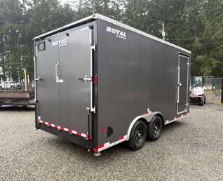 Thumbnail Photo of 2026 Royal 8.5x16 +V-Nose 11,400lb GVW Cargo Trailer - Ramp Door 