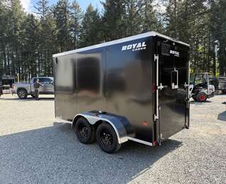 Thumbnail Photo of 2026 ROYAL 6X12 +V-NOSE 7,700LB GVW CARGO TRAILER - 78" INTERIOR - RAMP DOOR 