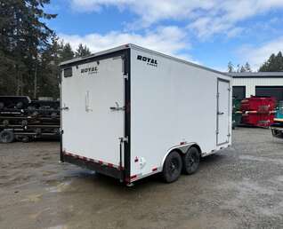 Thumbnail Photo of 2027 Royal 8.5x16 +V-Nose 11,400lb GVW Cargo Trailer - 86" Interior - Ramp Door