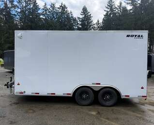 Thumbnail Photo of 2027 Royal 8.5x16 +V-Nose 11,400lb GVW Cargo Trailer - 86" Interior - Ramp Door