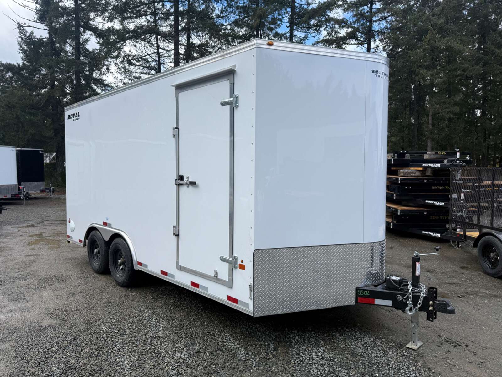 Photo of 2027 Royal 8.5x16 +V-Nose 11,400lb GVW Cargo Trailer - 86" Interior - Ramp Door
