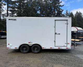 Thumbnail Photo of 2027 Royal 8.5x16 +V-Nose 11,400lb GVW Cargo Trailer - 86" Interior - Ramp Door