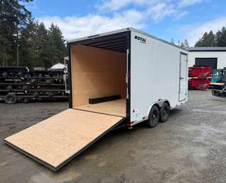 Thumbnail Photo of 2027 Royal 8.5x16 +V-Nose 11,400lb GVW Cargo Trailer - 86" Interior - Ramp Door
