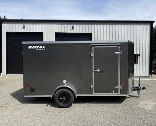 Thumbnail Photo of 2026 ROYAL 6X12 +V-NOSE 2,990LB GVW CARGO TRAILER - 72" INTERIOR - RAMP DOOR 