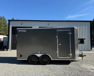 Thumbnail Photo of 2027 7.5X14 +V-NOSE 7,700LB CARGO TRAILER - 86" INTERIOR - RAMP DOOR 