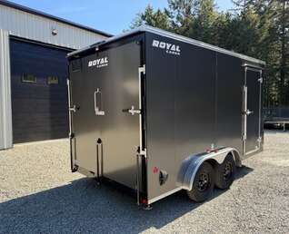 Thumbnail Photo of 2027 7.5X14 +V-NOSE 7,700LB CARGO TRAILER - 86" INTERIOR - RAMP DOOR 