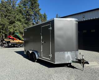 Thumbnail Photo of 2027 7.5X14 +V-NOSE 7,700LB CARGO TRAILER - 86" INTERIOR - RAMP DOOR 