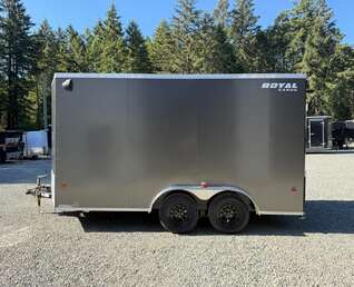 Thumbnail Photo of 2027 7.5X14 +V-NOSE 7,700LB CARGO TRAILER - 86" INTERIOR - RAMP DOOR 