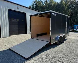 Thumbnail Photo of 2027 7.5X14 +V-NOSE 7,700LB CARGO TRAILER - 86" INTERIOR - RAMP DOOR 