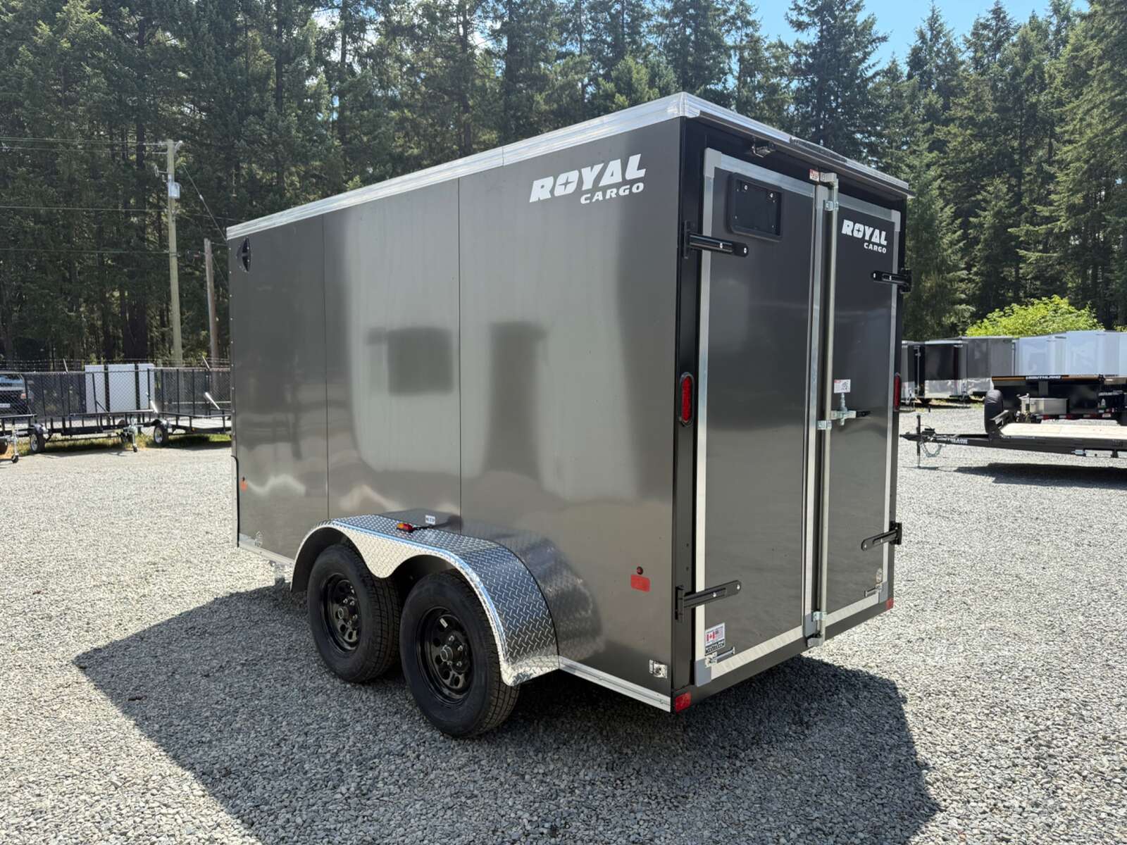 Photo of 2026 Royal Cargo 6x12 Flat Front 7,700lb GVW - 78" Interior - Barn Doors 