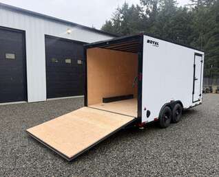 Thumbnail Photo of 2026 Royal 8.5x16 Cargo Trailer 11,400lb GVW - 86" Interior - Black Out Package - Ramp Door