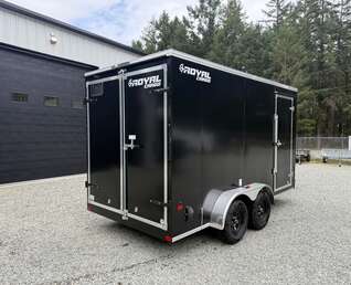Thumbnail Photo of 2026 ROYAL 7X14 FLAT FRONT - 7,700LB GVW CARGO TRAILER - 86" INTERIOR - BARN DOORS 
