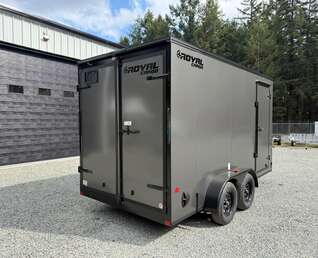 Thumbnail Photo of 2027 Royal Cargo 7X14+V 7700LB GVW - 86" INTERIOR - Barn Doors - Blackout Pkg