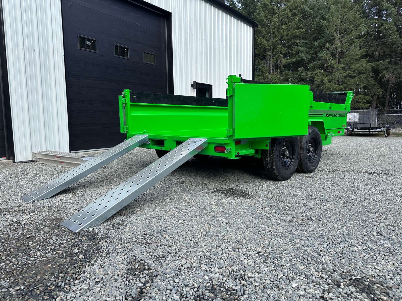 Photo of 2027 Southland 7X14 15,400LB GVW Dump Trailer - Bright Green