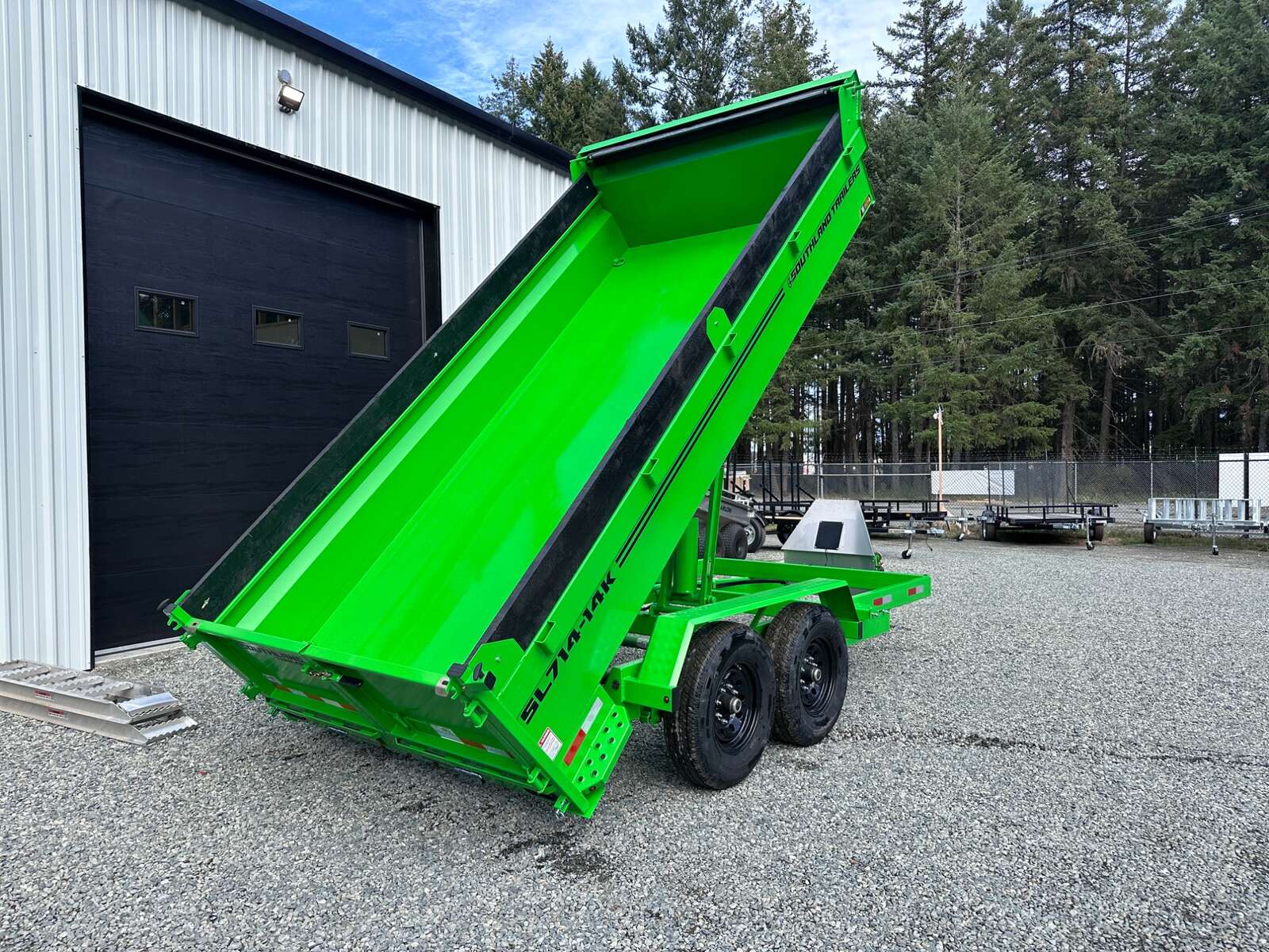 Photo of 2027 Southland 7X14 15,400LB GVW Dump Trailer - Bright Green