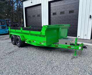 Thumbnail Photo of 2027 Southland 7X14 15,400LB GVW Dump Trailer - Bright Green
