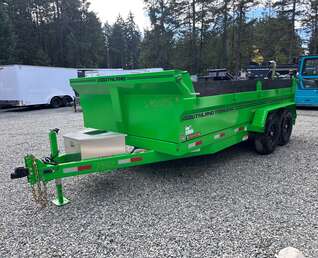 Thumbnail Photo of 2027 Southland 7X14 15,400LB GVW Dump Trailer - Bright Green