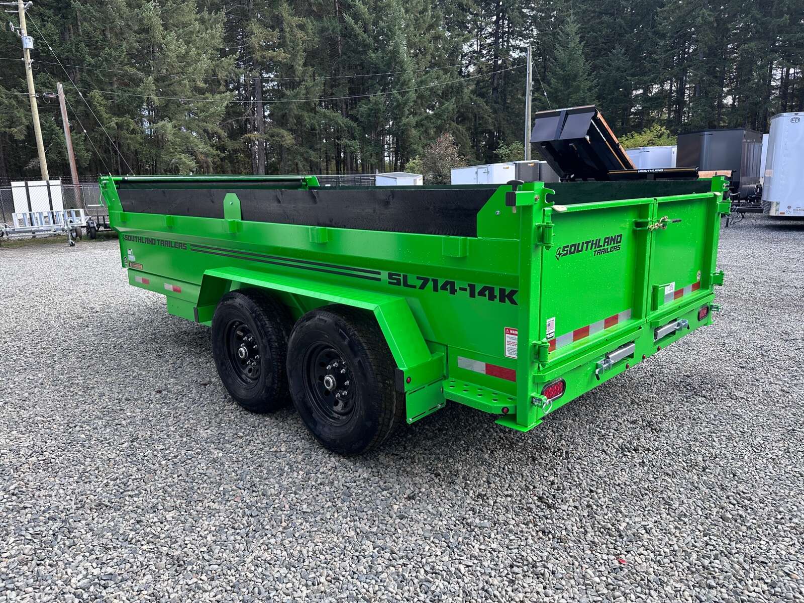Photo of 2027 Southland 7X14 15,400LB GVW Dump Trailer - Bright Green