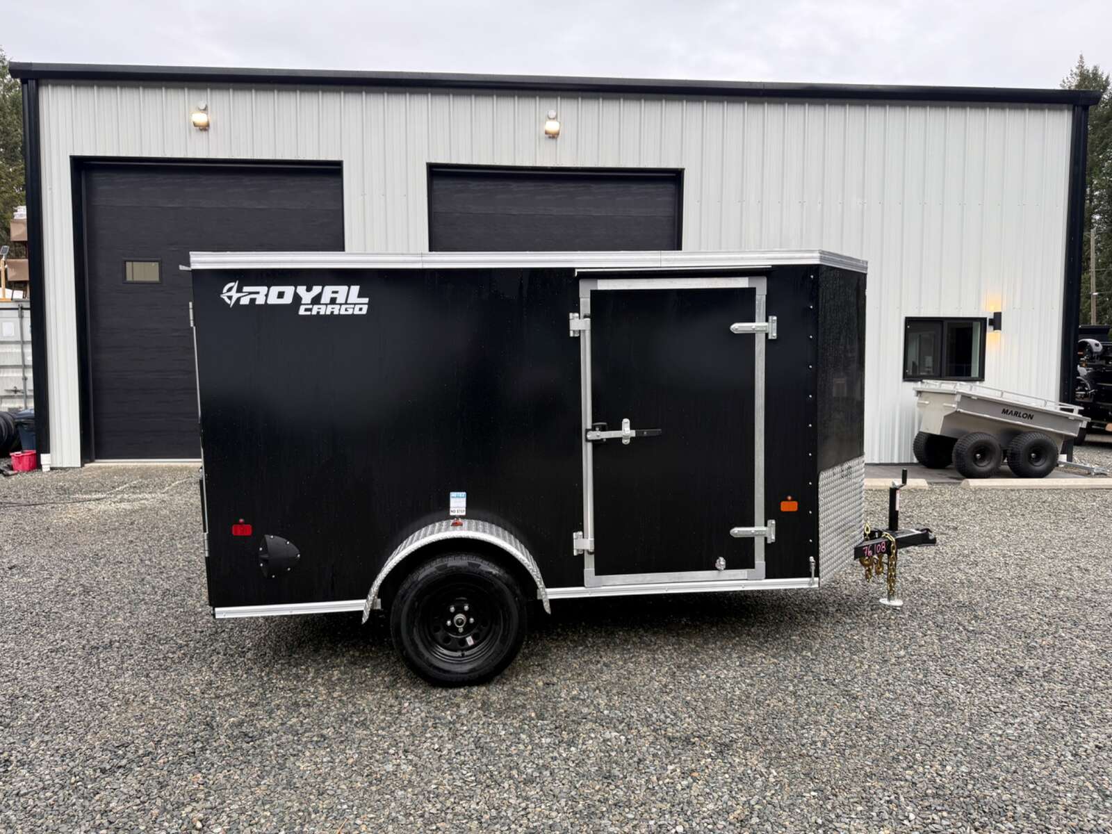 2027 5x10 +V-Nose 2,990lb GVW Cargo Trailer - Side Door - Rear Ramp Door 