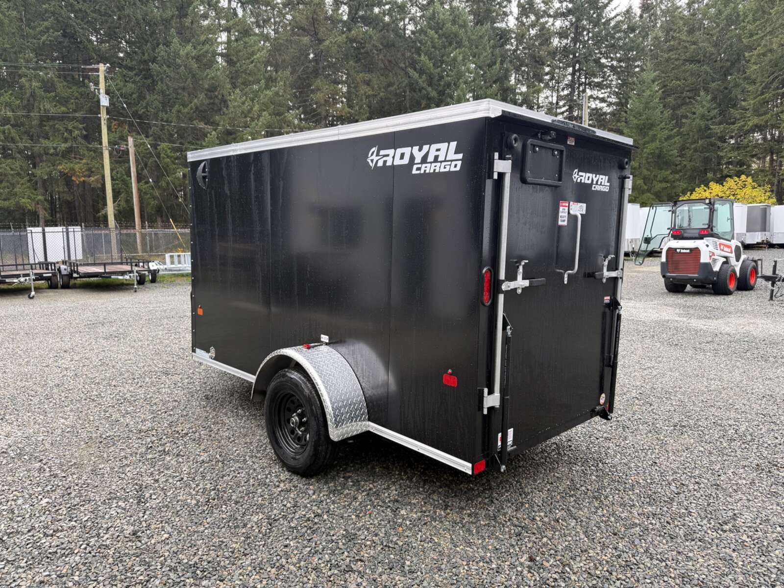 2027 5x10 +V-Nose 2,990lb GVW Cargo Trailer - Side Door - Rear Ramp Door 