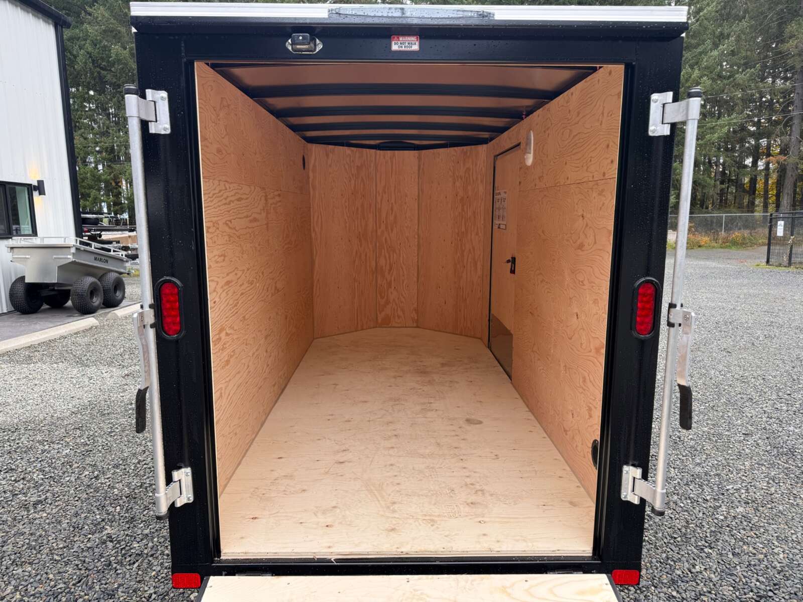 2027 5x10 +V-Nose 2,990lb GVW Cargo Trailer - Side Door - Rear Ramp Door 